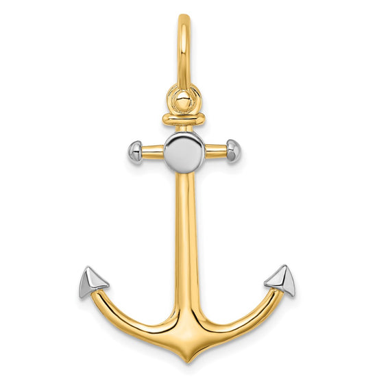 Gold Polished Anchor Pendants