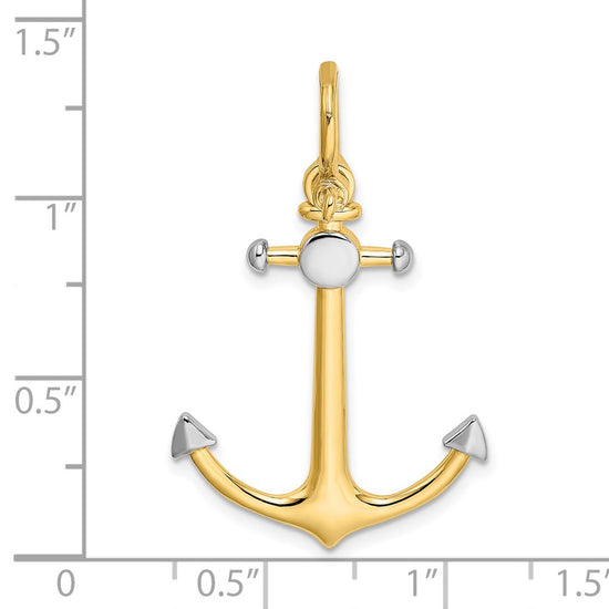 Gold Polished Anchor Pendants