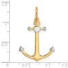Gold Polished Anchor Pendants