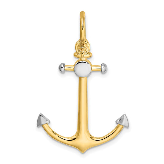 Gold Polished Anchor Pendants