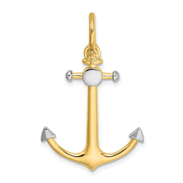 Gold Polished Anchor Pendants