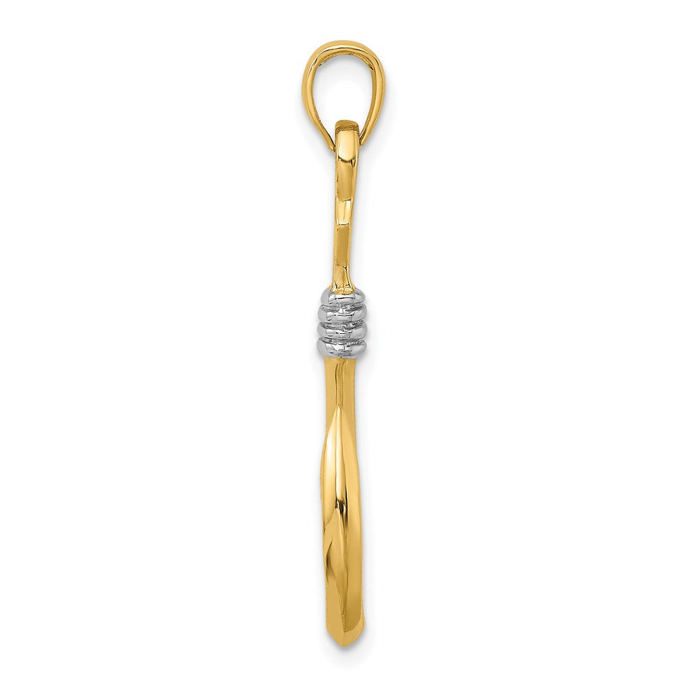 Gold Polished Fish Hook Pendants