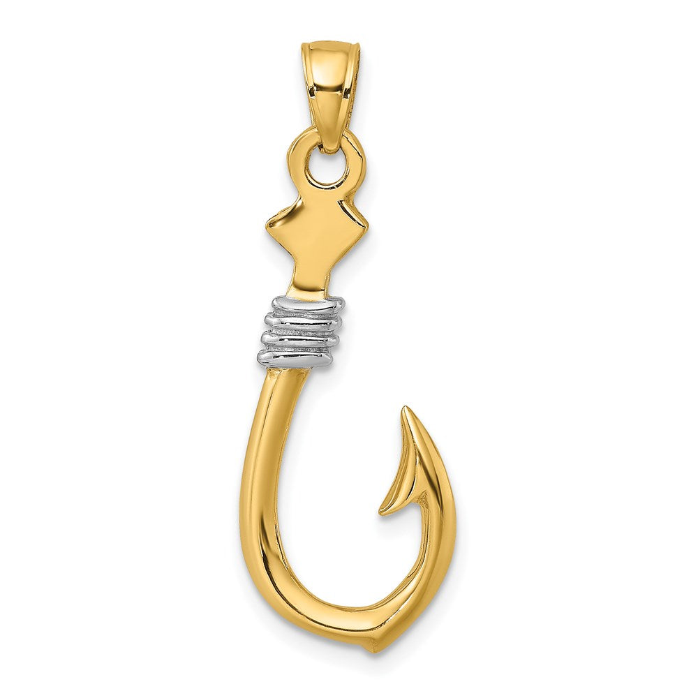Gold Polished Fish Hook Pendants