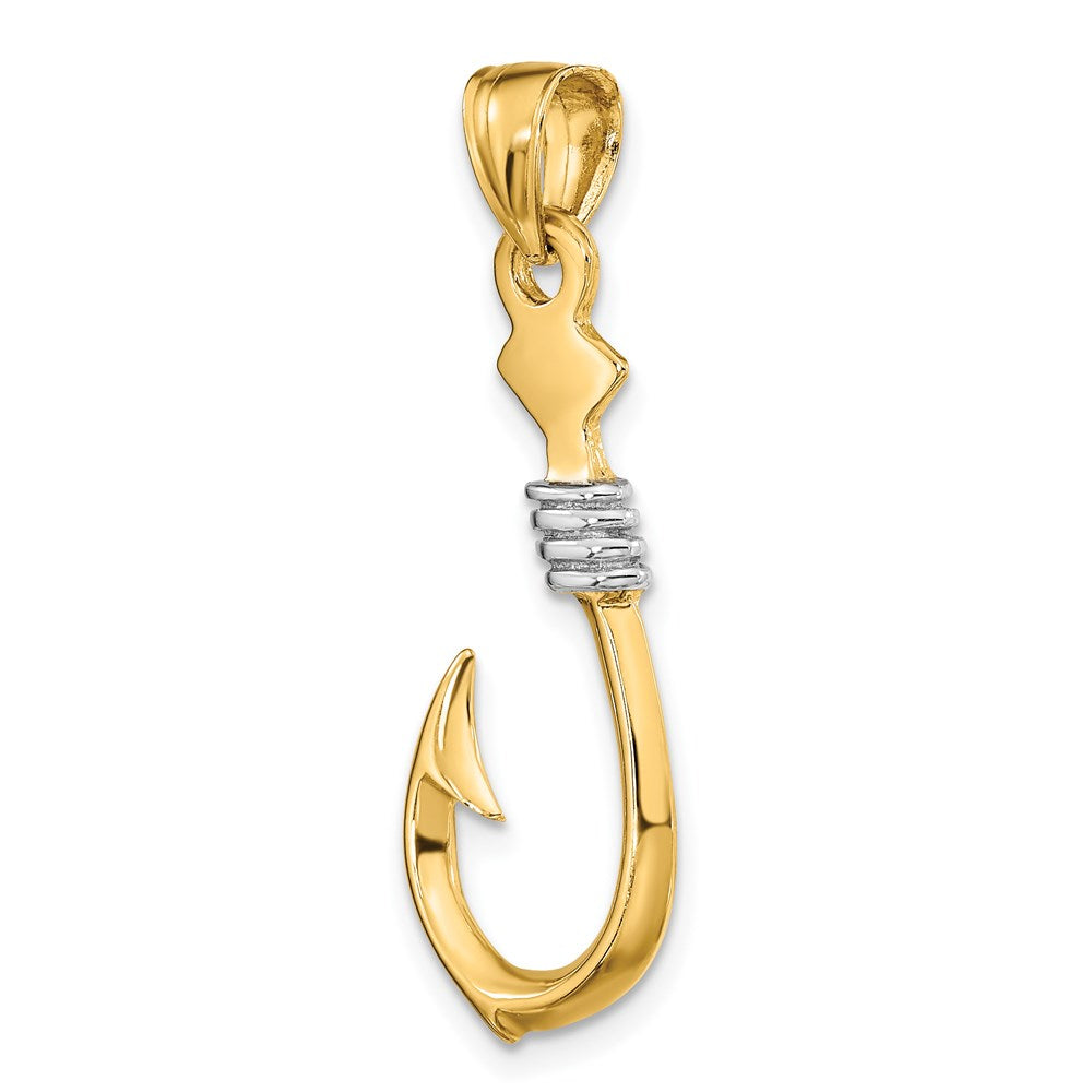 Gold Polished Fish Hook Pendants
