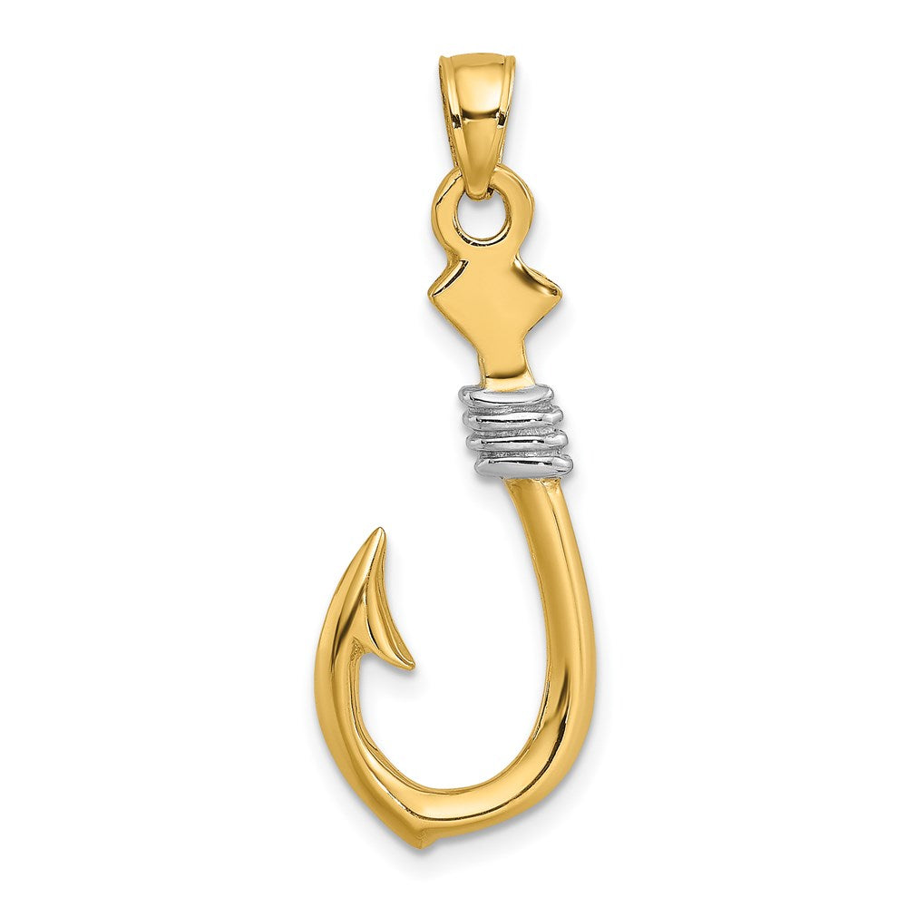 Gold Polished Fish Hook Pendants