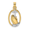 Gold Praying Hands Pendants