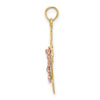 14K Two-Tone Crucifix Charm