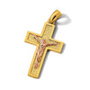14K Two-Tone Latin Crucifix Charm