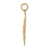 14k Two Tone with Lace Trim Crucifix Charm