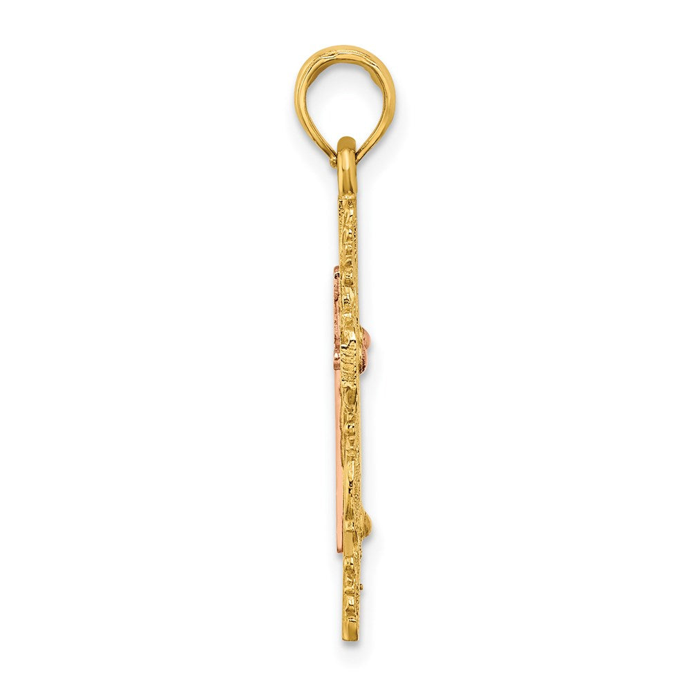 Gold Filigree Cross Pendant