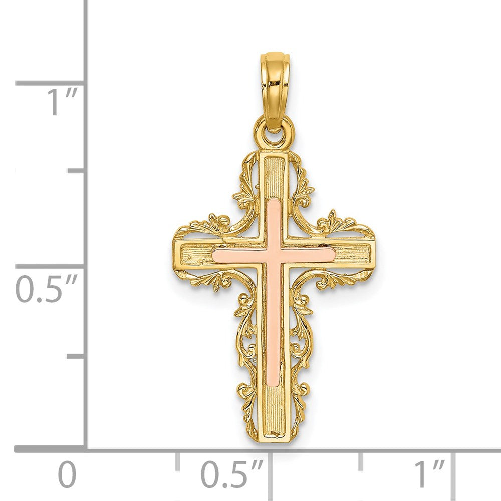 Gold Filigree Cross Pendant