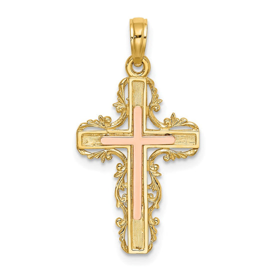 Gold Filigree Cross Pendant