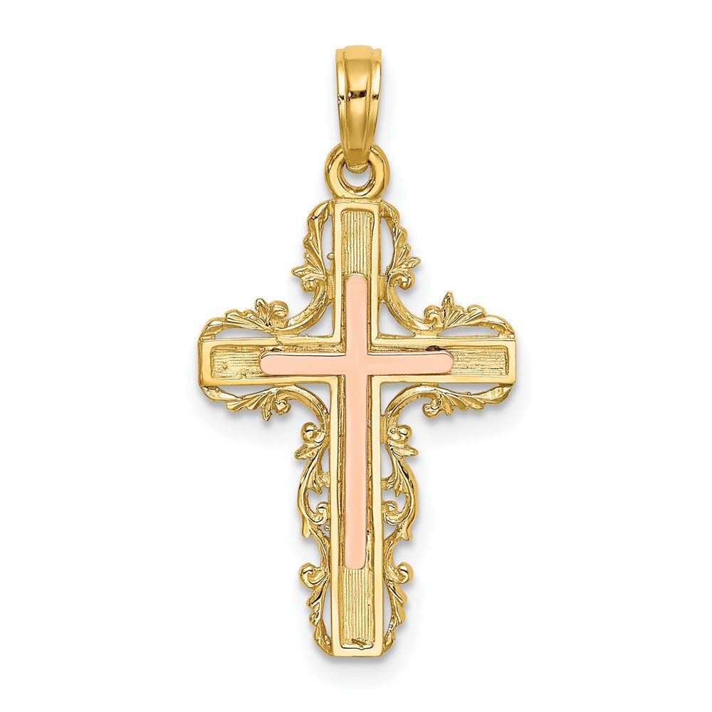 Gold Filigree Cross Pendant