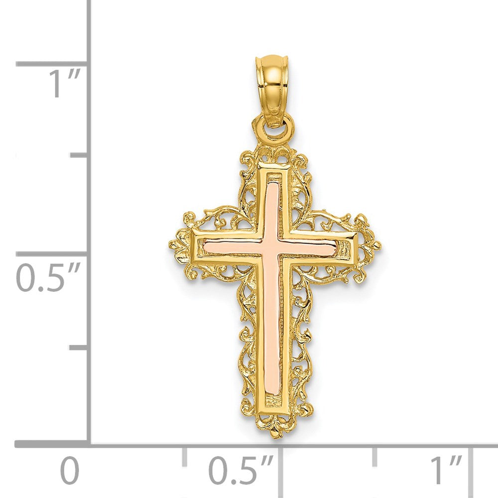Gold Filigree Cross Pendant