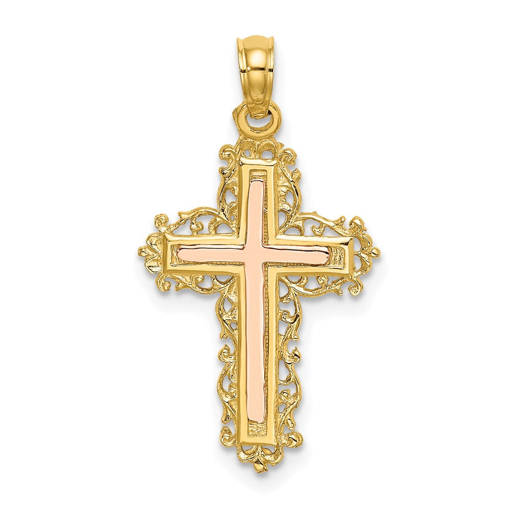 Gold Filigree Cross Pendant