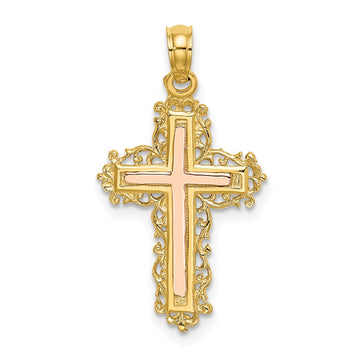 Gold Filigree Cross Pendant