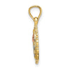 Gold Polished Flower Pendants