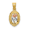 Gold Polished Flower Pendants