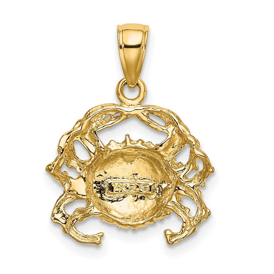 Gold Polished Crab Pendants