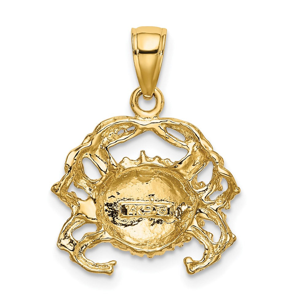 Gold Polished Crab Pendants