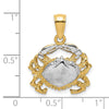 Gold Polished Crab Pendants