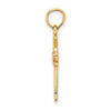 14k Two-Tone Heart In Cross Charm