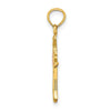 14k Two-Tone Cross with Flower Charm