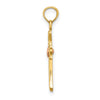 14k Two-Tone Cross with Heart Charm