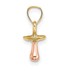 14k Two-Tone 3-D Pacifier Charm