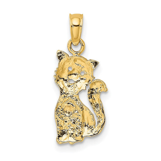 Gold Polished Cat Pendants