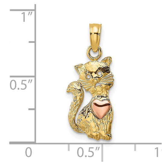 Gold Polished Cat Pendants