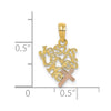 14K Two-Tone JESUS LOVES ME with Cross Charm