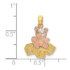 14k Two-Tone Teddy Bear with ABC Blocks Charm