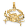 Gold Polished Crab Pendants