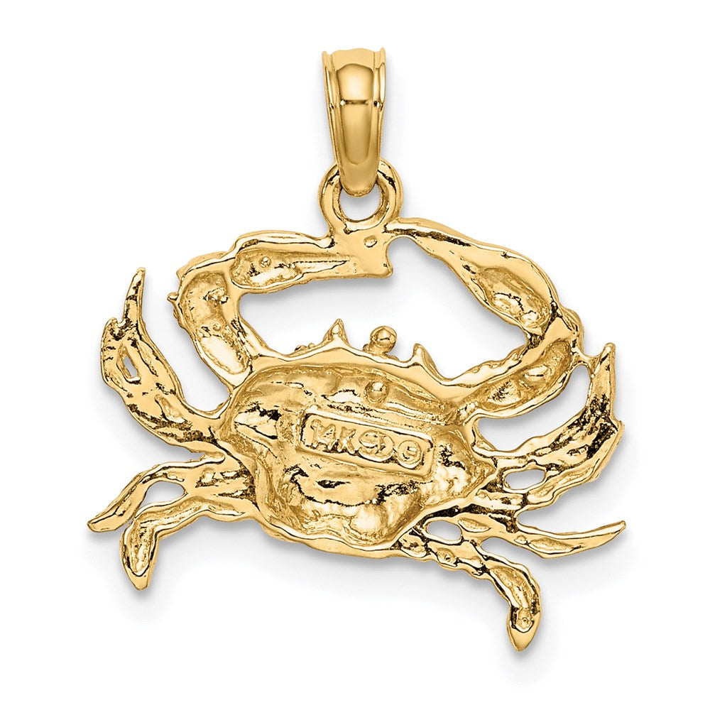 Gold Polished Crab Pendants