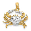 Gold Polished Crab Pendants