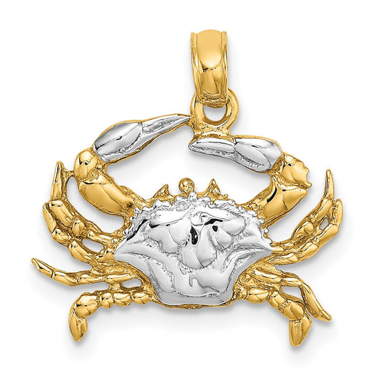 Gold Polished Crab Pendants