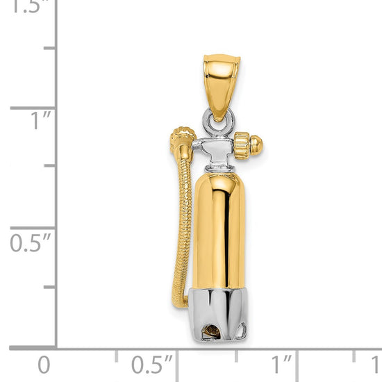 Gold Polished Scuba Pendants