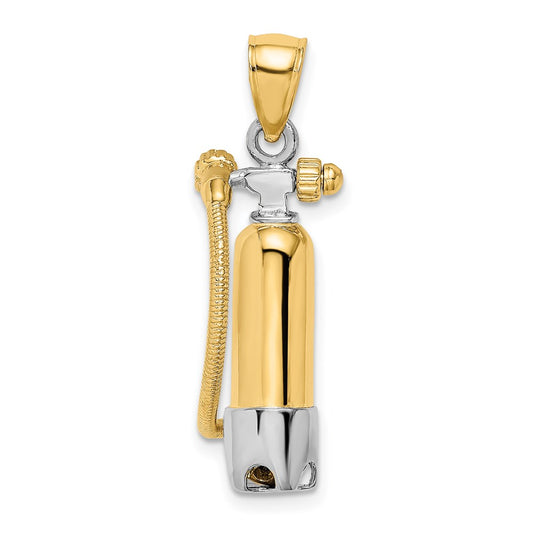 Gold Polished Scuba Pendants