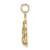 Gold Polished Sanibel Island Pendant