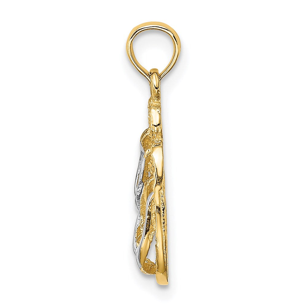 Gold Polished Sanibel Island Pendant