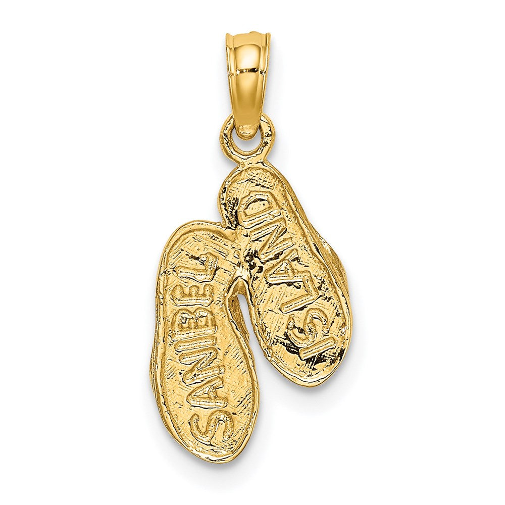 Gold Polished Sanibel Island Pendant