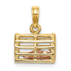 Gold Polished Lobster Trap Pendants