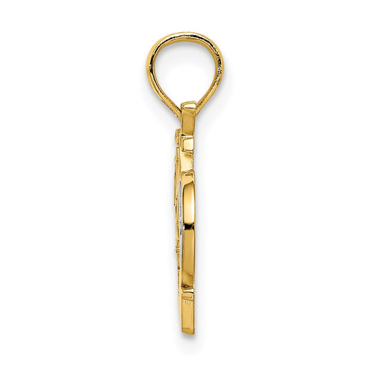 14k with White Rhodium OCEAN CITY NJ Bicycle Charm