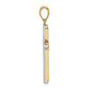 Gold Beveled Latin Cross Pendant