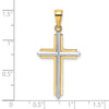 Gold Beveled Latin Cross Pendant