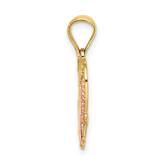 Gold AMOR Heart Charm