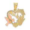 Gold AMOR Heart Charm