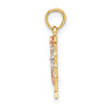 14k Two-Tone with White Rhodium Butterfly Cut-Out Charm