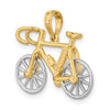 14k Two-tone 3-D Ten Speed Bicycle with Moveable Wheels Charm
